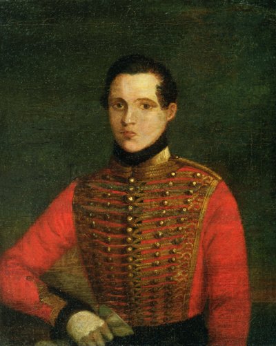 Portrait du poète Mikhaïl Lermontov, années 1830 - A. Chelyshev